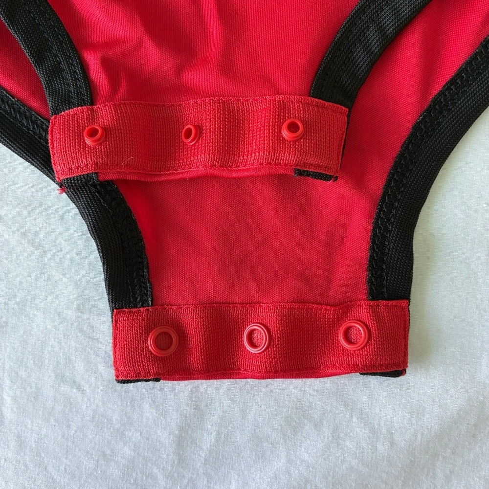 Nike Dri-FIT Baby Bodysuit Red Black Nothin But Naps Long Sleeve 12M J238-023 - Picture 14 of 16